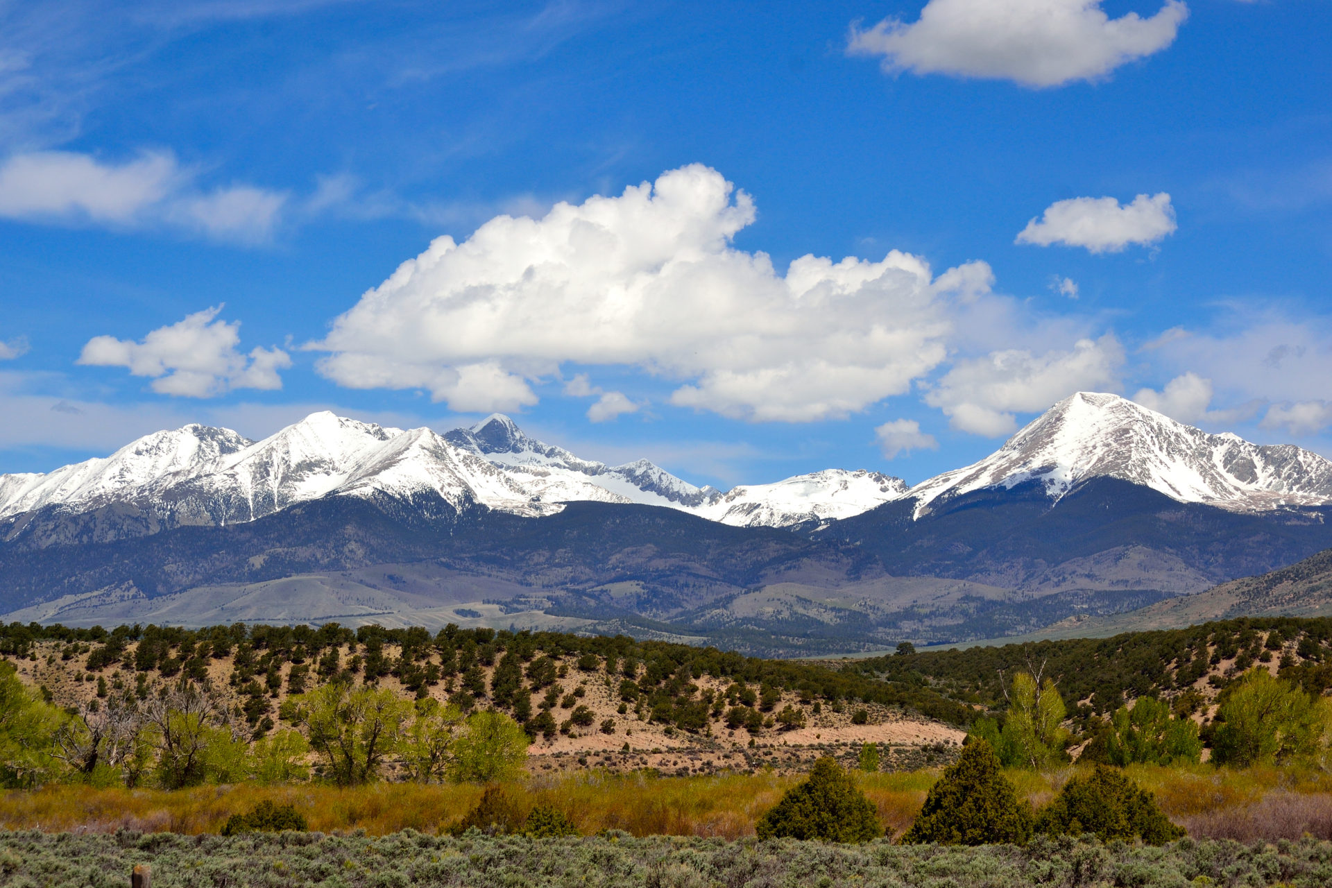 Views from the property in the spring season while snow was still on the mountains. The views from this property are outstanding!