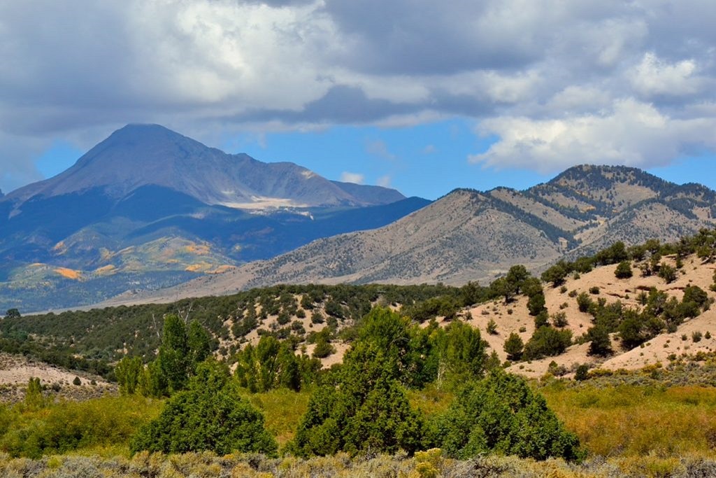 Views from the property looking north at the Sangre De Cristo Mountains.